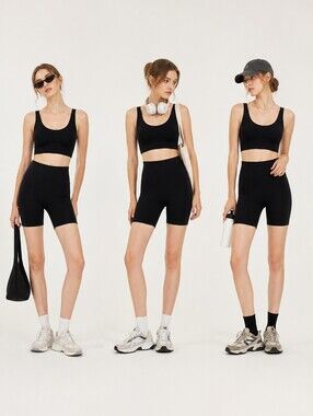 Old Navy Black Women Active Romper with Built-In Brief